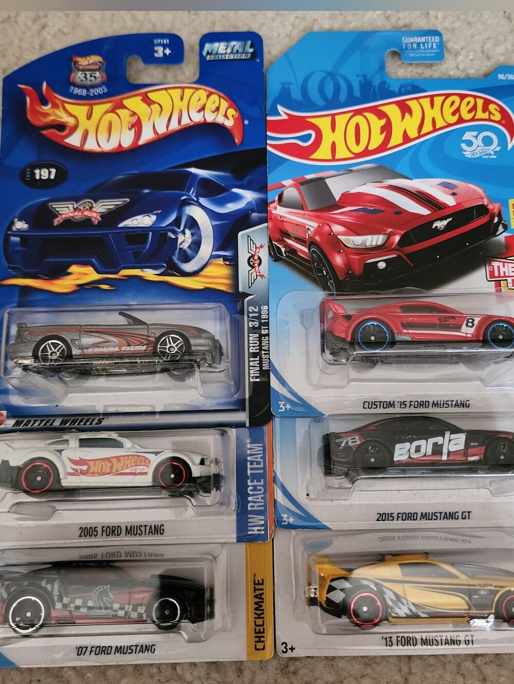 Hot Wheels Ford Mustang Lot of 6